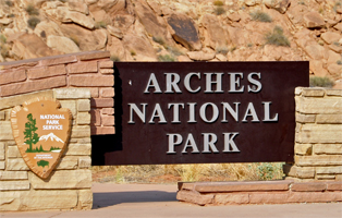 sign: Arches National Park